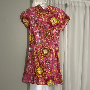 NWT Rixo Pink Floral Shift Dress Lolita